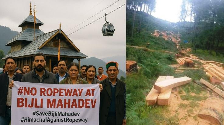 Locals Erupt in Anger Over Bijli Mahadev Ropeway, Halt Tree Cutting Work