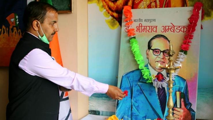 भाजपा प्रदेश महामंत्री ने बाबासाहब अम्बेडकर की जयंती पर श्रद्धा सुमन किए अर्पित