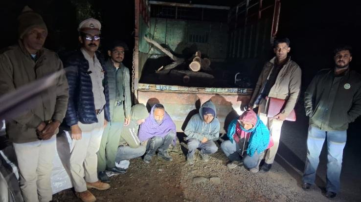 Jwalamukhi_Forest_department_seizes_8_chopped_Khair_trees_registers_case