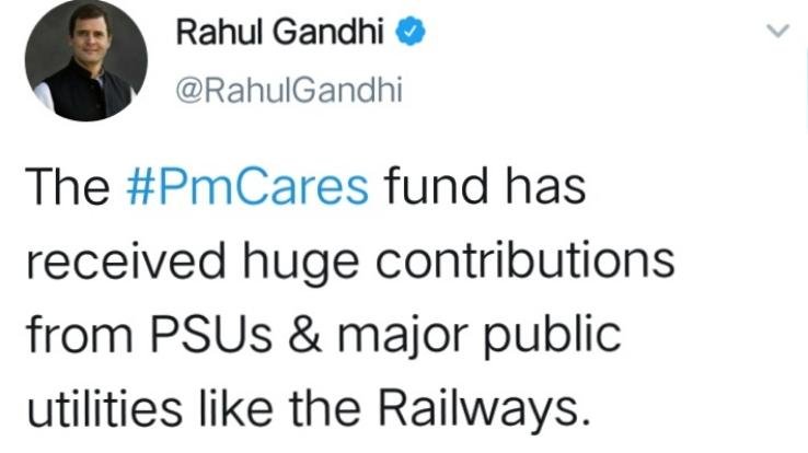 Rahul Gandhi demands  the audit of the PM-CARES Fund, says make the records public