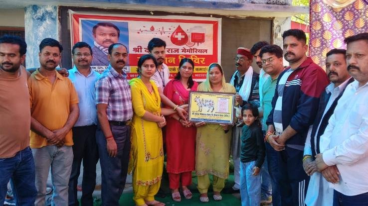 Indora: 113 units of blood collected at Deepak Raj Rocky Memorial Blood Donation Camp