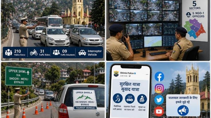  Shimla district police has made extensive preparations to deal with the increasing traffic during the tourist season, and additional police force has been deployed.
