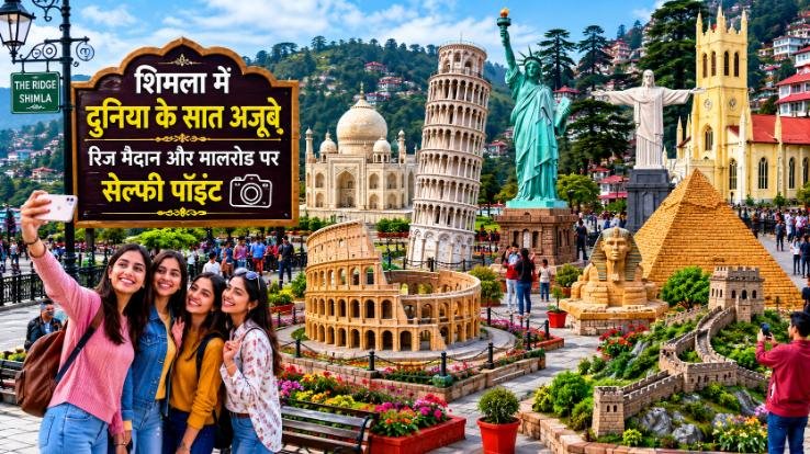 Glimpses of the Seven Wonders of the World to be seen in Shimla; selfie points to be set up at the Ridge and Mall Road.