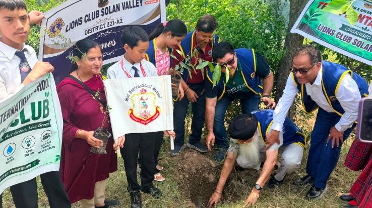  Lions Club Solan Valley organized its 4th tree plantation drive and cow service initiative.