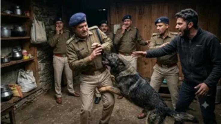 Dog unleashed on police investigating drug trafficking; Head Constable bitten.