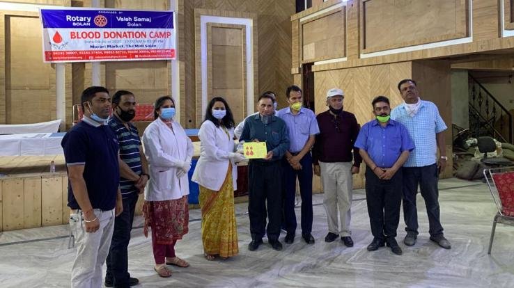 रक्तदान शिविर में 25 यूनिट रक्त किया एकत्रित 