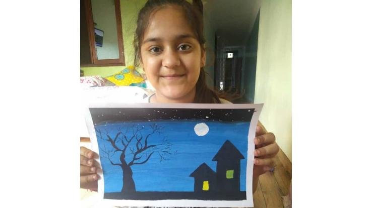 नन्ही अन्वेषा ने उठाया लाॅकडाउन का भरपूर फायदा