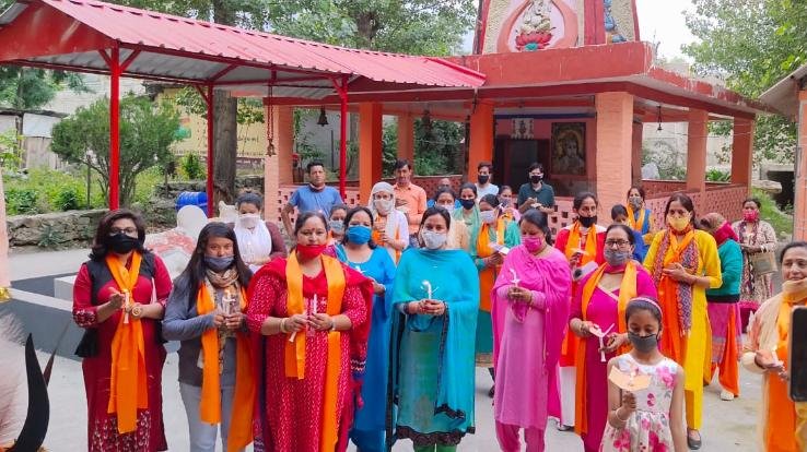 करणी सेना महिला शक्ति टीम ने 'ए मेरे वतन के लोगो' गाकर दी शहीदों को श्रद्धांजलि