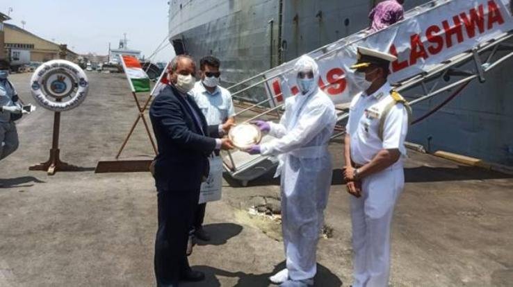 OPERATION SAMUDRA SETU INS JALASHWA EMBARKS INDIAN NATIONALS AT BANDAR ABBAS, IRAN