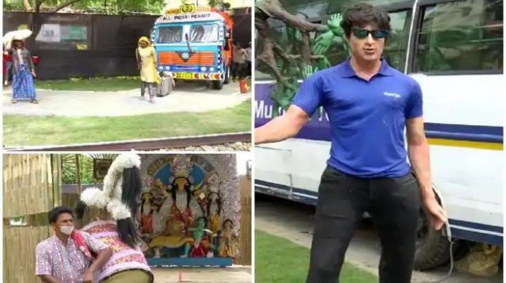 sonu-sood-statue-made-in-durga-puja-pandal-kolkata