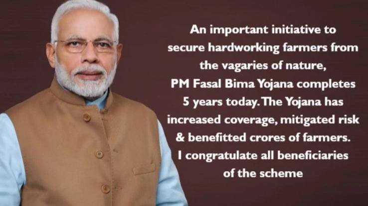 PM congratulates beneficiaries of PM-FBY on completion of 5 years