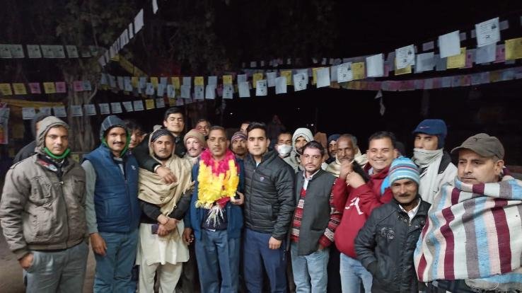 Krishna Dev Gautam became the head of Gram Panchayat Navgaon