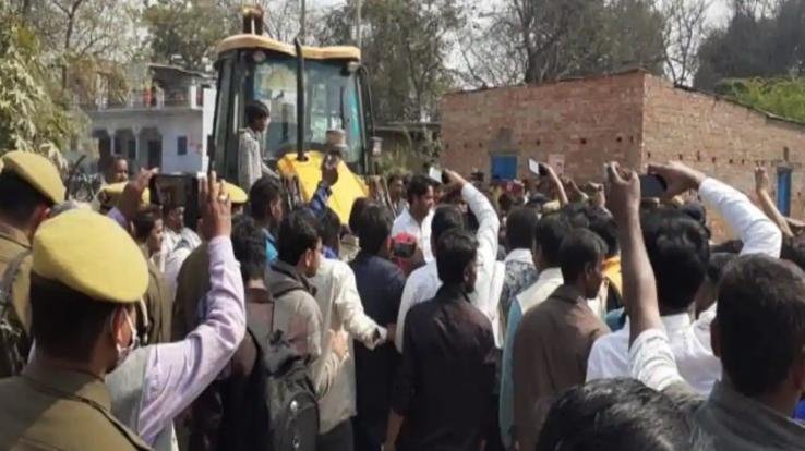 The village was converted into a camp, the villagers created a ruckus