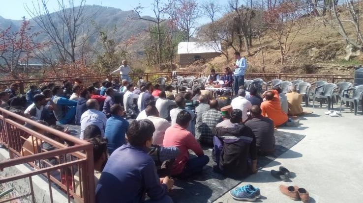 ग्राम पंचायत ग्याना में माइनिंग एरिया के पाँच पंचायतों की बैठक का आयोजन 