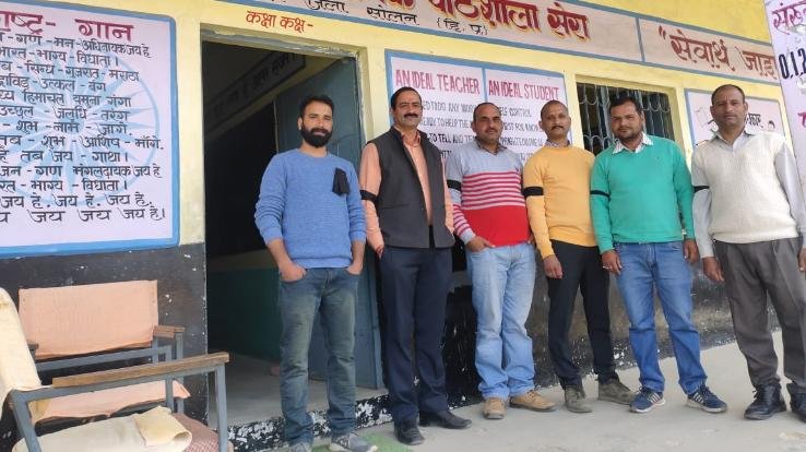 Teachers protest against the new pension scheme by installing black badges in Government Secondary and Primary School Sera