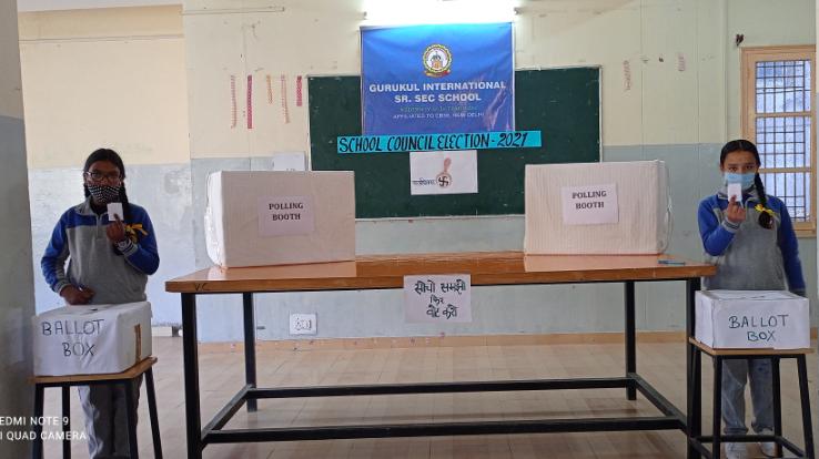 election voting activity organized in Gurukul School