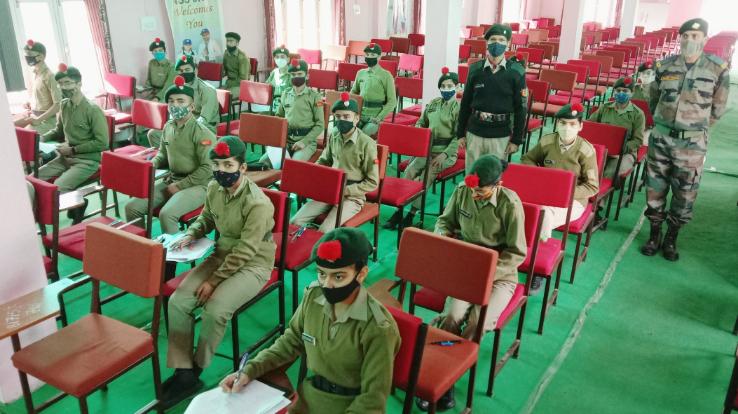 25 NCC cadets of BL School Kunihar gave the exam for 