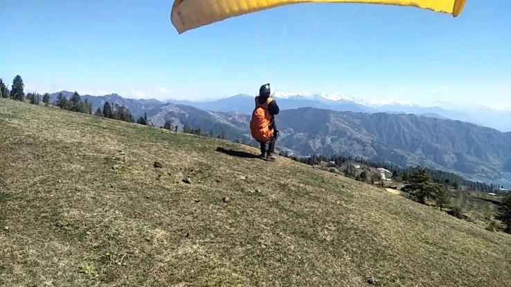 Paragliding trial successful in Devrighat Tikkar