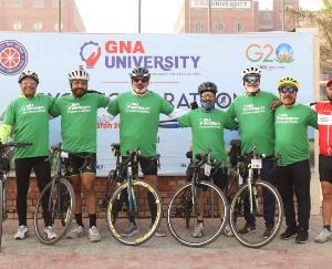 Cycling marathon 2023 hosted at GNA University