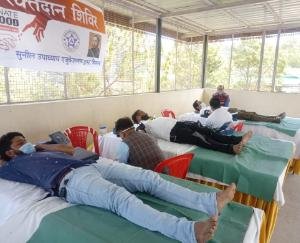  Blood donation camp organized by Sunil Upadhyay Educational Trust june 5 2021 