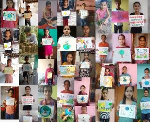  कांगड़ा :चित्रकारी तथा पौधारोपण के माध्यम से ठाकुरद्वारा स्कूल के बच्चों ने दिया पर्यावरण सुरक्षा का सुंदर संदेश