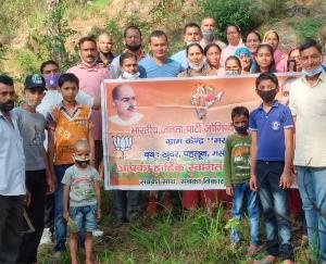 जोगिन्दरनगर :डॉक्टर श्यामा प्रसाद मुखर्जी की जयंती पर किया पौधरोपण 