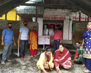 सन्याड़ी मोड़ में स्वच्छता पखवाड़े का शुभारंभ