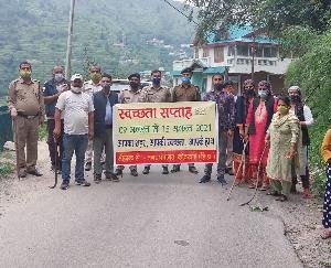 कोटखाई मे चलाया गया स्वच्छता अभियान