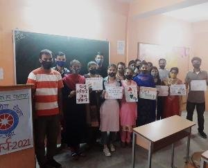 दाड़लाघाट :राजभाषा हिंदी दिवस के शुभ अवसर पर हिंदी पखवाड़े की शुरूआत