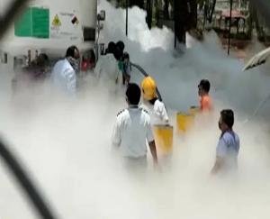 UP: There was a stir in the area due to CNG leakage