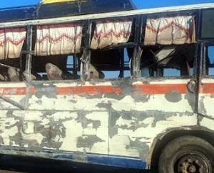 MP: Heavy collision between bus and container on Gwalior Highway