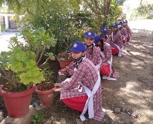 Program organized under National Service Scheme in Government Senior Secondary School, Darlaghat