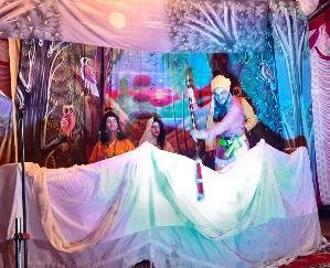 Ramlila is being organized during Shardiya Navratras in Kunihar