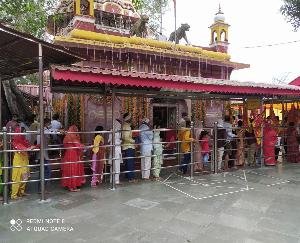 Nahan: 2500 devotees visited Mata Bala Sundari in Trilokpur