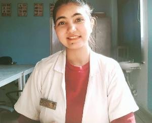 Nandini of Paonta Dental College got first place in MDS examination across the state
