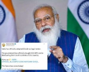 Prime Minister Narendra Modi's Twitter account hacked