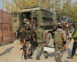 Three terrorists, including a Pakistani, were killed during an encounter in Jammu and Kashmir's Pulwama district.