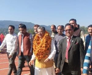 तीसरी राज्यस्तरीय मास्टर्स गेम्स का विधायक सुभाष ठाकुर ने किया शुभारंभ