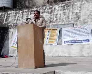 Organized awareness camp under road safety program at Mangu School