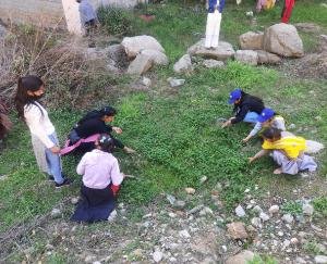 Volunteers cleaned water tanks and drains for the sixth day