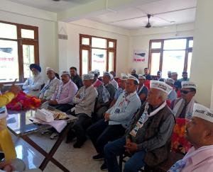 A meeting was held regarding the rally to be held in Mandi on 6th April