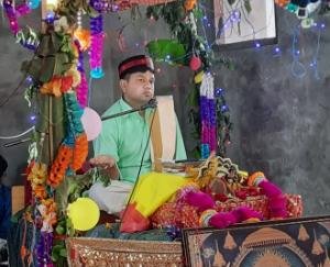 36th Shri Devi Puran Katha came in the courtyard of Durga Maa