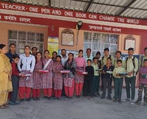 Uniforms distributed to students in Ghanagughat school under Atal Vardi Yojana