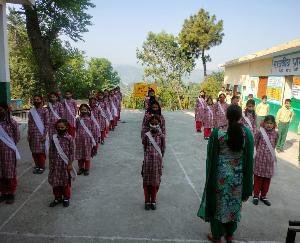 Dadlaghat: The birth anniversary of Dr. Bhimrao Ambedkar was celebrated in the Government High School, Kashlog.
