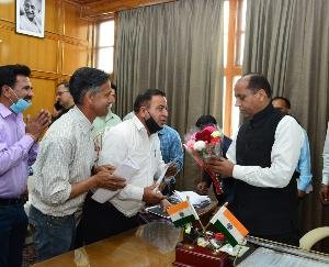 Demand letter handed over to the Chief Minister by the State C&V Teachers Association Himachal Pradesh