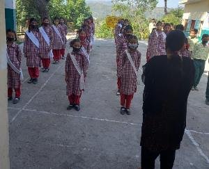 Information given to children about Himachal Day