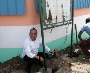 Plantation done on World Earth Day, Shivling came out in excavation