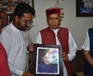 Former Chief Minister Prof. Dhumal, warm welcome