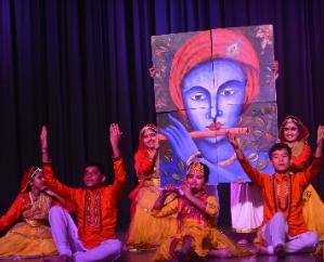 Program organized in Pinegrove School Dharampur, students presented dance
