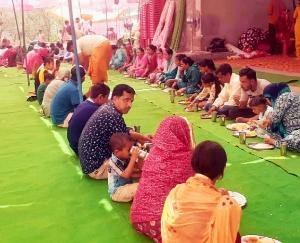  Bhandara organized in Nag Mandir Sakraih